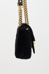 Gucci Quilted Velvet GG Marmont Bag