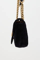 Gucci Quilted Velvet GG Marmont Bag