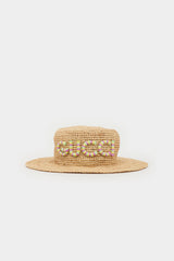Gucci Raffia Logo Hat