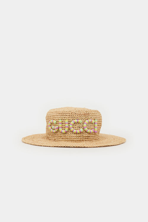 Gucci Raffia Logo Hat