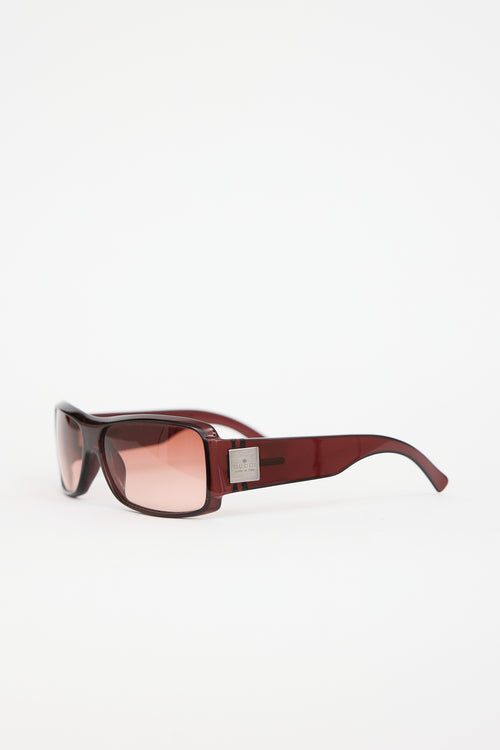 Gucci Rectangular Logo Sunglasses