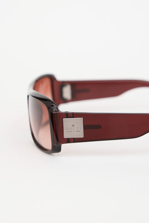 Gucci Rectangular Logo Sunglasses