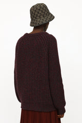 Gucci Burgundy Wool & Cashmere Knit Sweater