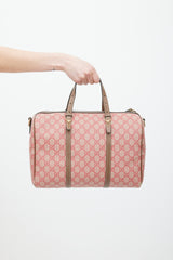 Gucci Red & Brown Monogram Joy Boston Bag