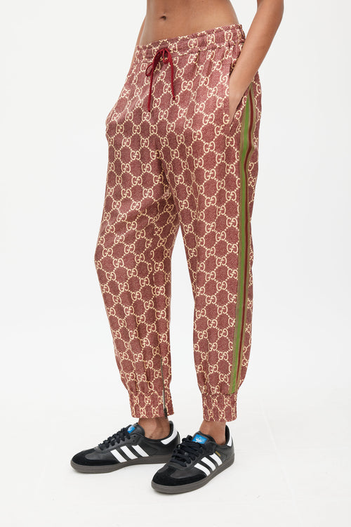 Gucci Red & Cream GG Supreme Monogram Track Suit
