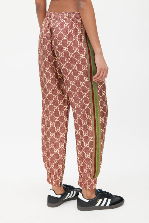Gucci Red & Cream GG Supreme Monogram Track Suit