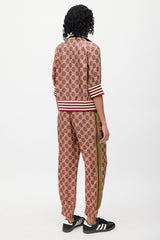 Gucci Red & Cream GG Supreme Monogram Track Suit