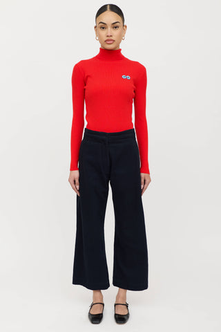 Gucci Wool Knit Logo Turtleneck Sweater