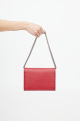 Gucci Red & Silver Leather Mini Dionysus Crossbody Bag