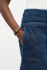 Gucci Leather Embellished Head Cuff Bracelet