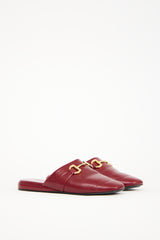 Gucci Red Leather Pericle Mule