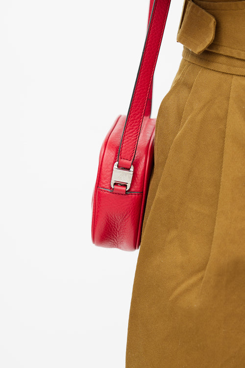 Gucci Red Leather Soho Disco Crossbody Bag