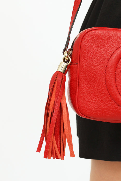 Gucci Red Grand Leather Soho Disco Bag