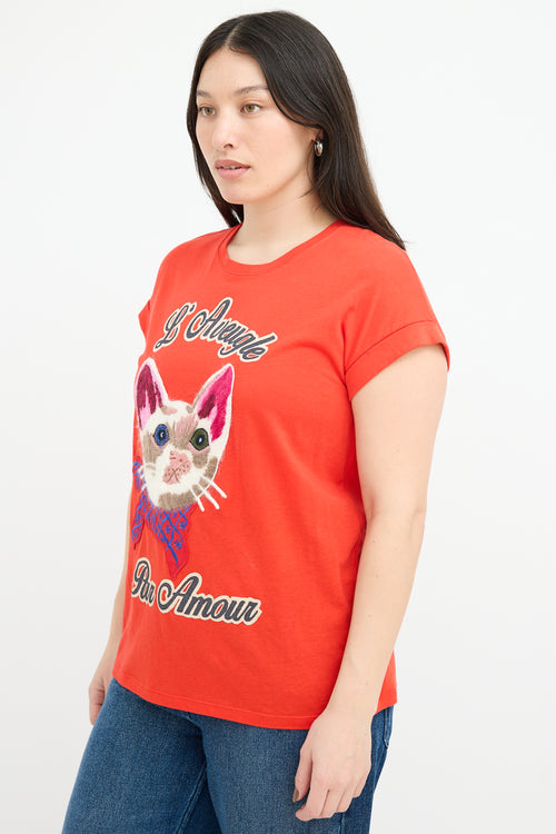 Gucci Red & Multi L'Aveugle Par Amour T-Shirt