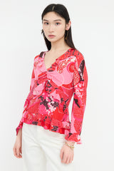 Gucci Spring 1999 Silk Acid Flower Blouse