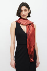 Gucci Red & Pink Geometric Silk Scarf