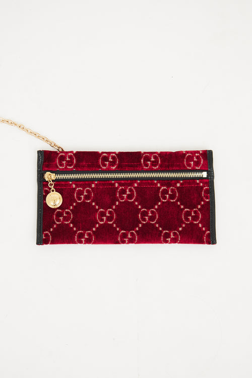 Red Rajah Velvet Tote Bag