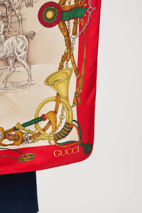 GucciSilk Equestrian Scarf
