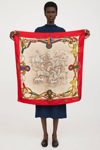 GucciSilk Equestrian Scarf