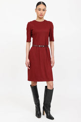 Gucci Wool Belted Dress