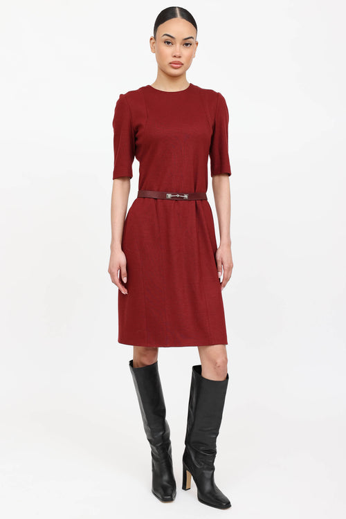 Gucci Wool Belted Dress