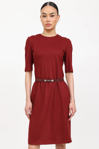 Gucci Wool Belted Dress