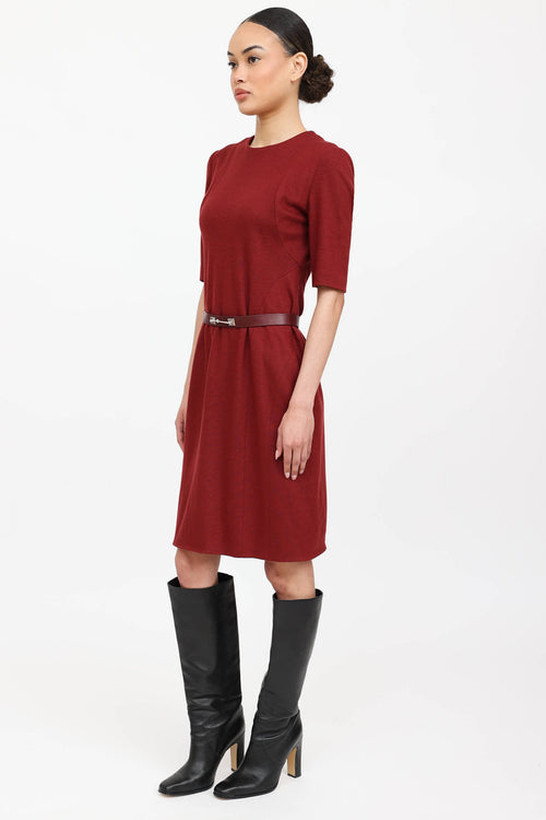 Gucci Wool Belted Dress