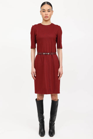 Gucci Wool Belted Dress