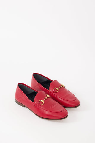 Gucci Red Leather Brixton Loafer