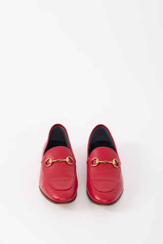 Gucci Red Leather Brixton Loafer