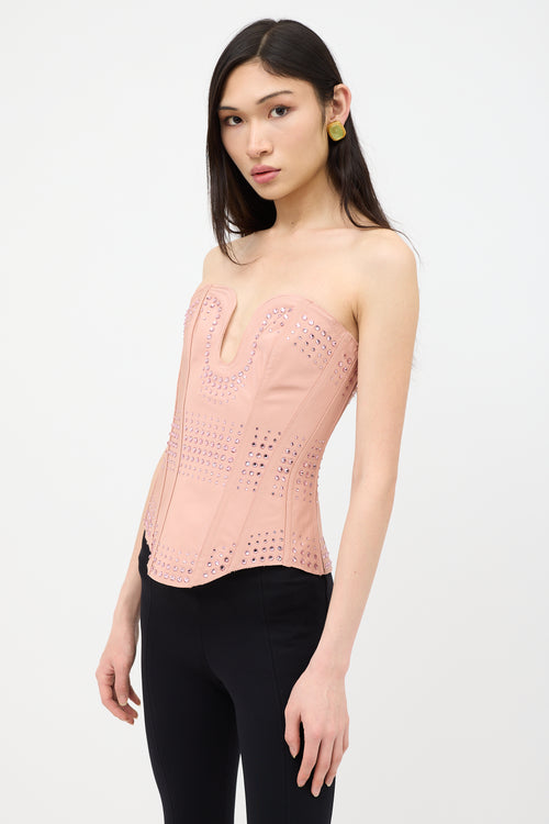 Gucci Resort 2022 Silk Crystal Embellished Corset