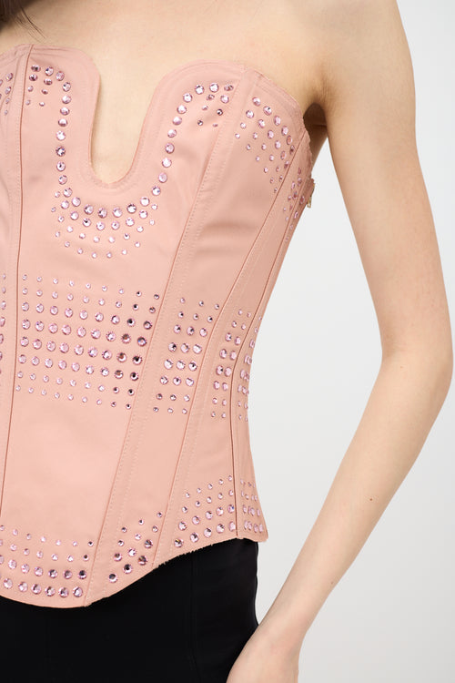 Gucci Resort 2022 Silk Crystal Embellished Corset