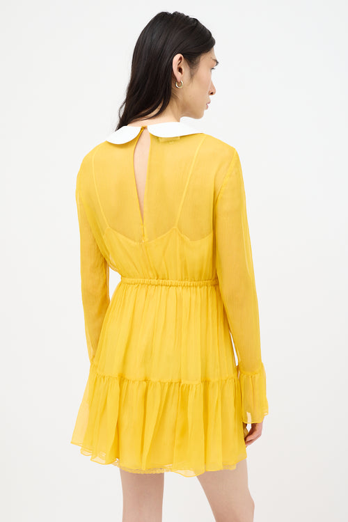 Gucci Resort 2023 Silk Peter Pan Collar Dress