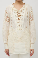 Gucci Resort Broderie Anglaise Tunic Top