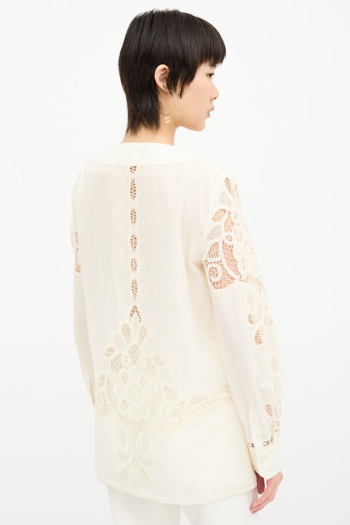 Gucci Resort Broderie Anglaise Tunic Top