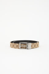 Gucci Reversible GG Monogram & Leather Belt