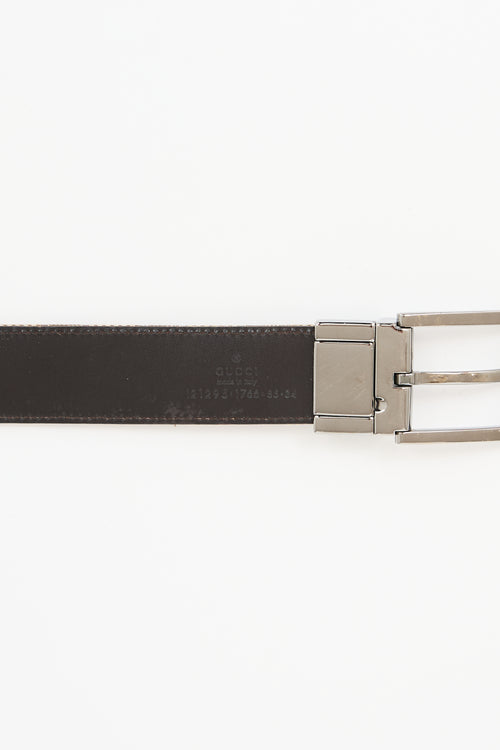 Gucci Reversible GG Monogram & Leather Belt