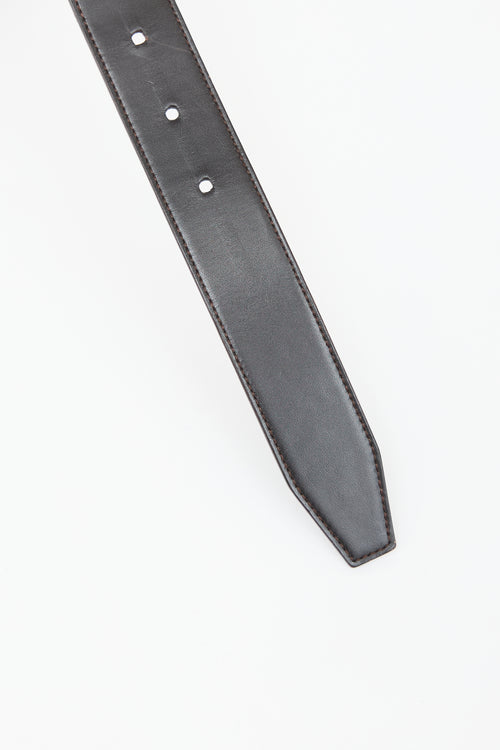 Gucci Reversible GG Monogram & Leather Belt
