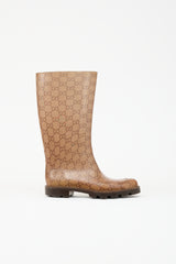 Gucci Rubber GG Monogram Rain Boot