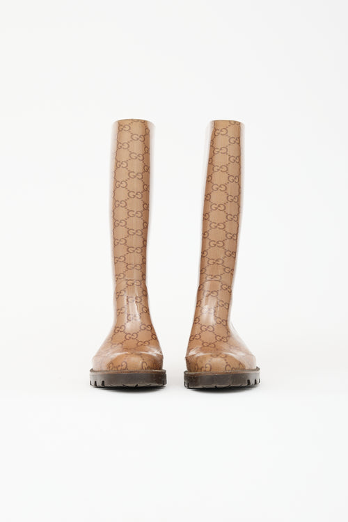 Gucci Rubber GG Monogram Rain Boot