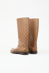 Gucci Rubber GG Monogram Rain Boot
