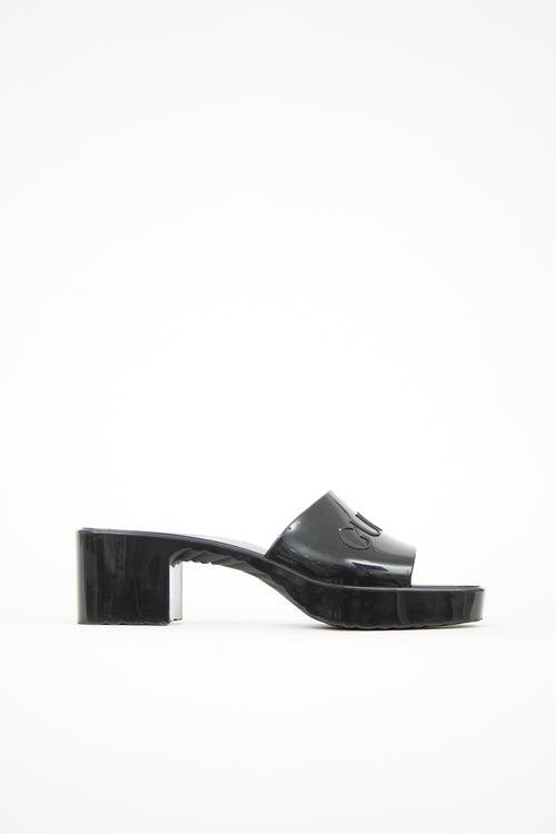 Gucci Rubber Logo Mule