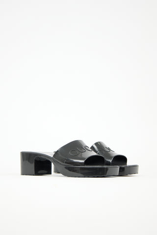 Gucci Rubber Logo Mule