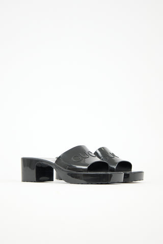 Gucci Rubber Logo Mule