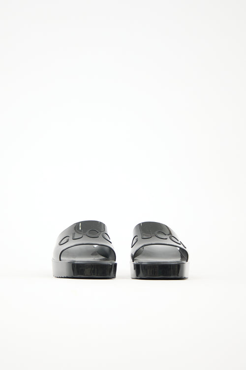 Gucci Rubber Logo Mule