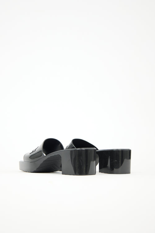 Gucci Rubber Logo Mule