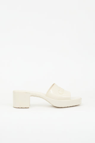 Gucci Rubber Logo Sandal