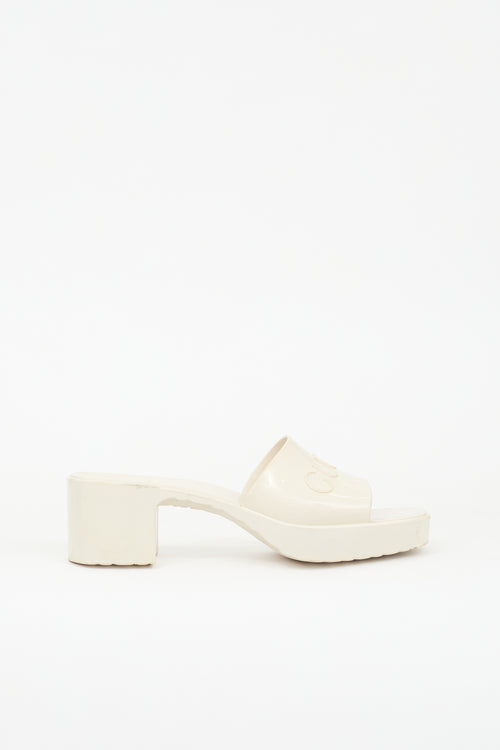 Gucci Rubber Logo Sandal