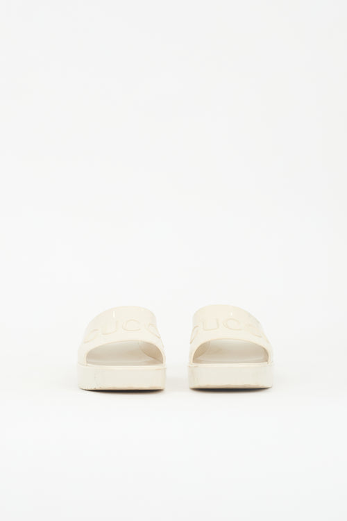 Gucci Rubber Logo Sandal