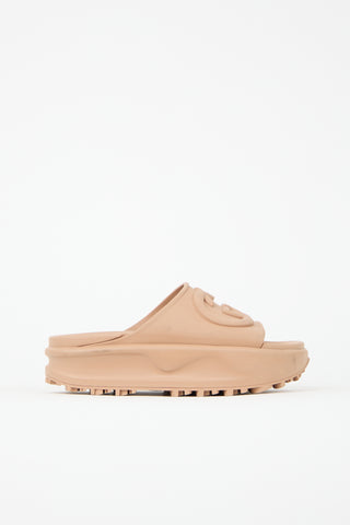Gucci Rubber GG Platform Slide